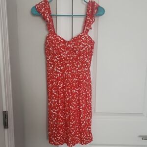 Lily Rose Red and White Floral Mini Dress NWT